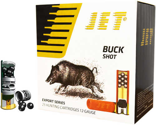 12 Gauge 2-3/4" Lead 00 Buck  9 Pellet 250 Rounds JET Shotgun Ammunition