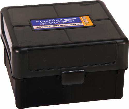 Battenfeld Hinge-Top Ammo Box 300 Win Mag 204 Cal 223 Cal Black High Density Polymer 100Rd