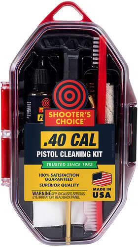 Shooters Choice SRS40 Cleaning Kit 40 Cal Firearm Type Handgun Bronze/Nylon Bristle