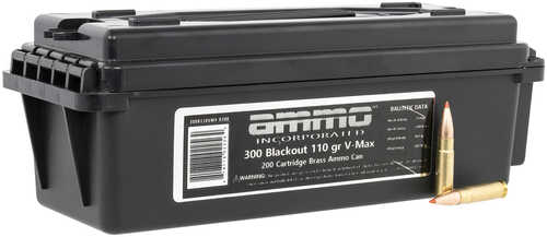 300 AAC Blackout 110 Grain V-Max 200 Rounds Ammo Inc Ammunition