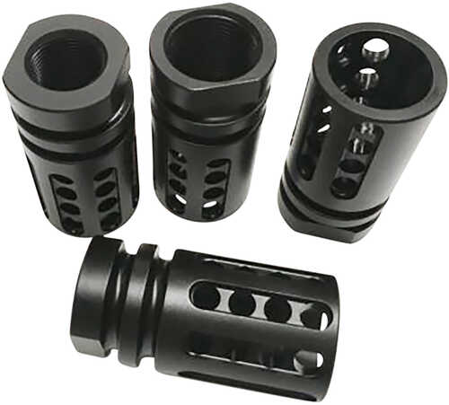 Bowden Tactical Flash Hider Black Nitride 4140 Steel With 1/2"-28 tpi Threads 4" OAL For Multi-Caliber (Up To