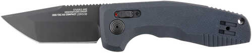 S.O.G SOG-15-38-09 SOG-TAC Auto Compact 2.94" Folding Tanto Plain Titanium Nitride Cryo D2 Steel Blade/Black Micro-Textu