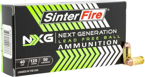 40 S&W 125 Grain Lead Free 50 Rounds Sinterfire Inc Ammunition