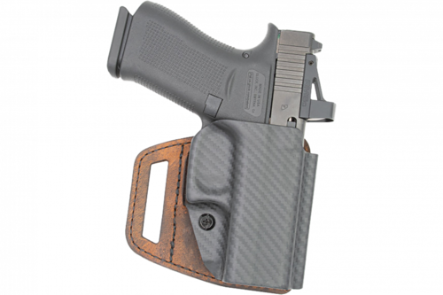 Versacarry Vsl211g43 V-slide Owb Brown Leather/polymer Belt Slide Fits Glock 43 Right Hand