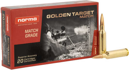 Norma Ammunition (RUAG) 20174352 Match Golden Target 6mm Creedmoor 107 Grain Boat Tail Hollow Point 20 Per Box