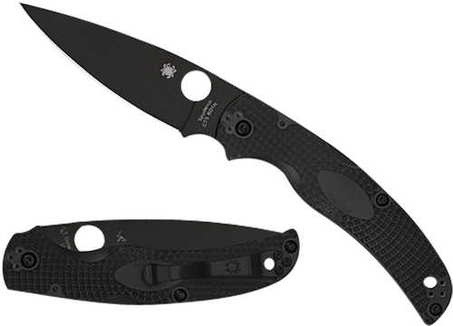 Spyderco C244PBBK Native Chief Lightweight 4.02" Folding Plain Black DLC CTS BD1N SS Blade/Black Textured FRN Handle Inc