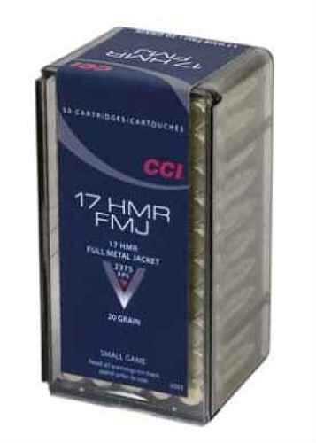 17 HMR 20 Grain Full Metal Jacket 50 Rounds CCI Ammunition