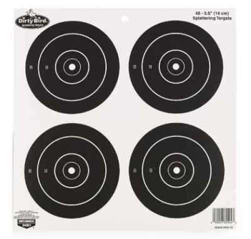 Birchwood Casey 35504 Dirty Bird Hanging Paper 6" Bullseye Black 12 Pack