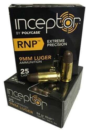 9mm Luger 84 Grain Full Metal Jacket 25 Rounds PolyCase Ammunition