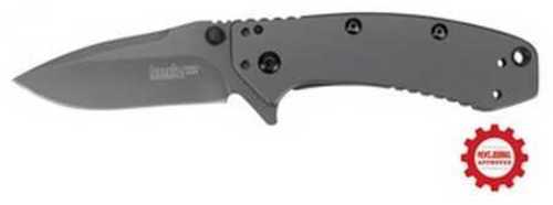 Kershaw 1555TIX Cryo 2.75" Folding Drop Point Plain Gray Tin 8Cr13MoV SS Blade Gray PVD Stainless Steel Handle Clamshell