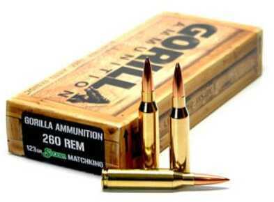 260 Rem 123 Grain Hollow Point 20 Rounds GORILLA Ammunition 260 Remington