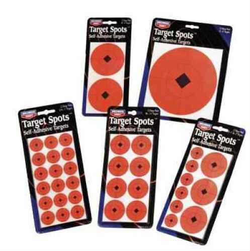 Birchwood Casey 33904 Target Spots Self-Adhesive Paper 1.5" Bullseye Orange 16 Per Page 10 Pages Pack