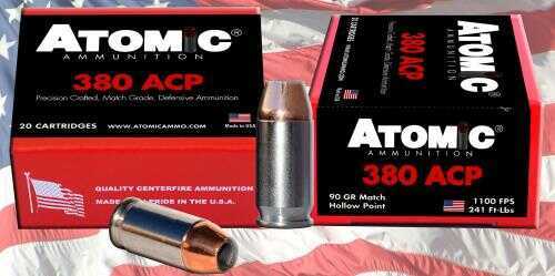 380 ACP 90 Grain Hollow Point 20 Rounds Atomic Defense Ammunition