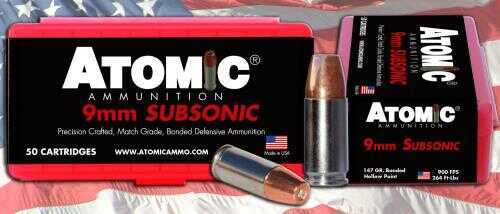 9mm Luger 147 Grain Hollow Point 50 Rounds Atomic Ammunition