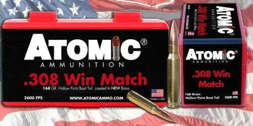 308 Win 168 Grain Ballistic Tip 20 Rounds Atomic Ammunition Winchester