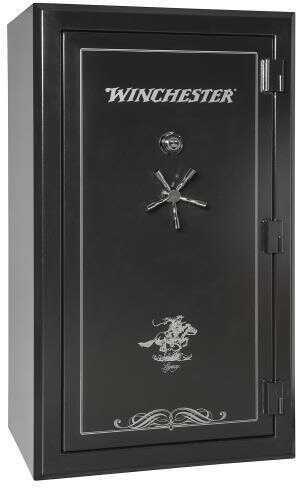 Winchester Safes Legacy 53 Electronic Entry Black Powder Coat 10 Gauge Steel Holds Up To 51 Long Guns Fireproof- Yes