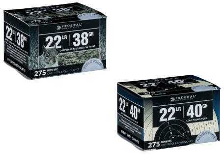22 Long Rifle 40 Grain Lead Round Nose 275 Rounds Federal Ammunition