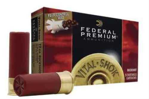 Federal Vital Shok 12 Gauge 2 3/4" 9 Pellets #00 Lead Buckshot 5 Rounds Per Box Ammunition Md: Pfc15400