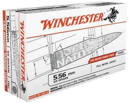 5.56mm Nato 55 Grain Full Metal Jacket 180 Rounds Winchester Ammunition