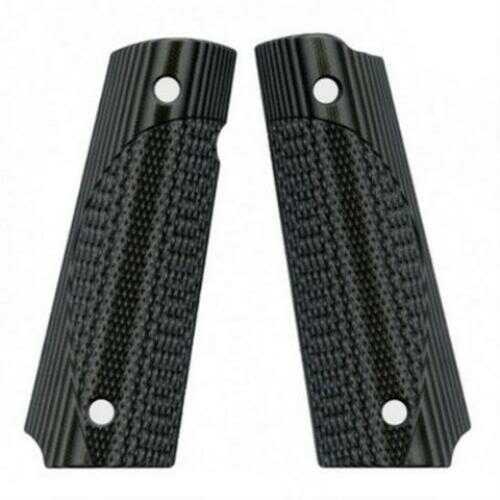 VZ 1911 Elite Tactical Carry Grip Panels Diamond Texture G10, Black/Gray Md: ETCBGXA