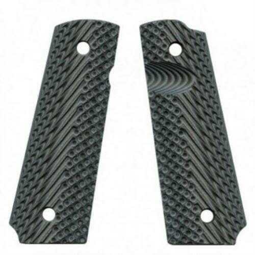 VZ 1911 Operator II Grip Panels Aggressive Textured G10, Black/Gray Md: O2BGXA