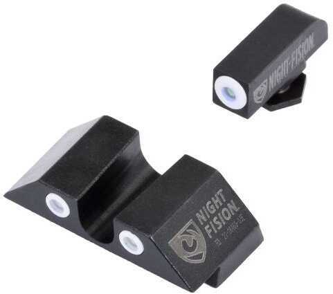 Night Fision GLK00107WGWG Sight Set Square Front/U-Notch Rear for Glock 17/17L/19/22-28/31-35/37-39 Tritium Green