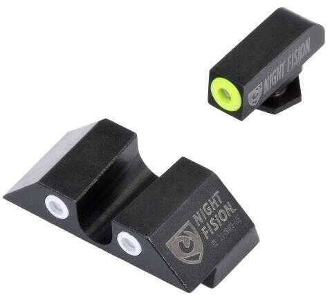 Night Fision GLK00107YGWG Sight Set for Glock 17/17L/19/22-28/31-35/37-39 Tritium Green w/Yellow Outline