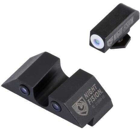 Night Fision GLK00107WGZG Sight Set for Glock 17/17L/19/22-28/31-35/37-39 Tritium Green w/White Outline