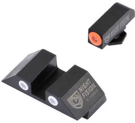 Night Fision GLK00203OWX Sight Set Square for Glock 20/21/29/30/31/32/36/41 Tritium Green W/Orange Outline