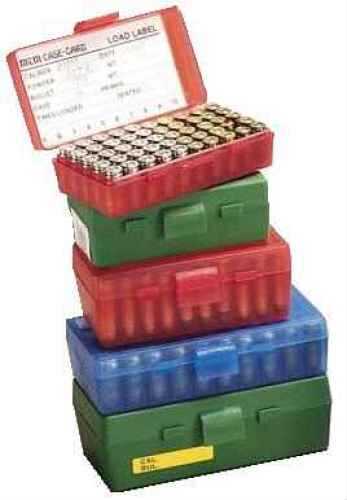 MTM Ammo Box 50 Round Flip-Top 38 - 357 Clear Blue P50-38-24