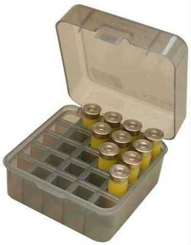 MTM Shotshell Box 25 Round Flip-Top 12 20 Gauge Up To 3" Clear Smoke S25D-41