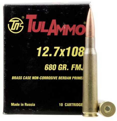 12.7x108mm 680 Grain Full Metal Jacket 10 Rounds TULA Ammunition