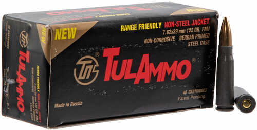 7.62X39mm 122 Grain Full Metal Jacket 40 Rounds TULA Ammunition