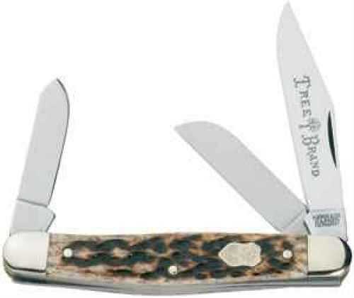 Boker Stockman Folder Knife With 3 Blades & Bone Handle Md: 7474Ab