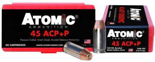 45 ACP 230 Grain Hollow Point 50 Rounds Atomic Ammunition