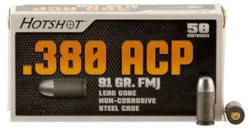 380 ACP 91 Grain Full Metal Jacket 50 Rounds Century Arms Ammunition