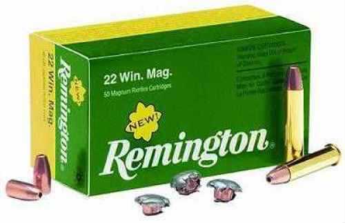 Remington RimFire Magnum 22 WMR 40 gr Jacketed Hollow Point (JHP) Ammo 50 Round Box