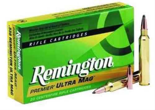 338 Rem Ultra Mag 250 Grain Soft Point 20 Rounds Remington Ammunition Magnum