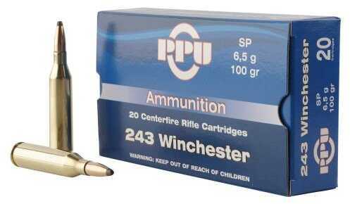 243 Win 100 Grain Jacketed Soft Point 20 Rounds Prvi Partizan Ammunition 243 Winchester