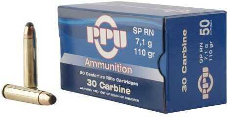 30 Carbine 110 Grain Jacketed Soft Point 50 Rounds Prvi Partizan Ammunition