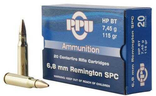 6.8mm SPC 115 Grain Jacketed Hollow Point 20 Rounds Prvi Partizan Ammunition