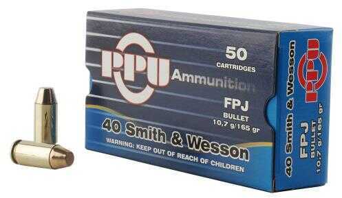 40 S&W 165 Grain Jacketed Flat Point 50 Rounds Prvi Partizan Ammunition