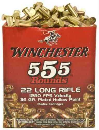 22 Long Rifle 36 Grain Hollow Point 555 Rounds Winchester Ammunition