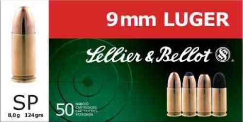 9mm Luger 124 Grain Soft Point 50 Rounds Sellior & Bellot Ammunition