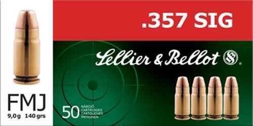 357 Sig 140 Grain Full Metal Jacket 50 Rounds Sellior & Bellot Ammunition