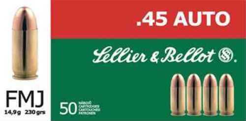 45 Glock Automatic Pistol (GAP) 230 Grain Full Metal Jacket 50 Rounds Sellior & Bellot Ammunition