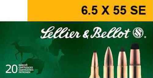 6.5X55mm 131 Grain Soft Point 20 Rounds Sellior & Bellot Ammunition