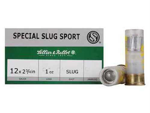 12 Gauge 2-3/4" Slug oz 25 Rounds Sellier & Bello Shotgun Ammunition