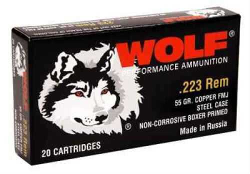 223 Rem 55 Grain Full Metal Jacket 500 Rounds Wolf Ammunition 223 Remington