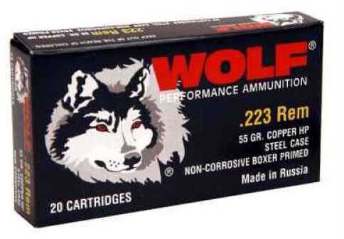 223 Rem 55 Grain Hollow Point 500 Rounds Wolf Ammunition 223 Remington